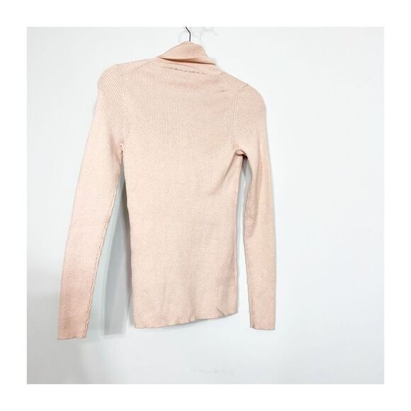Ann Taylor Sweater Turtleneck Pink Metallic Pullover Womens Small NEW - Picture 4 of 7